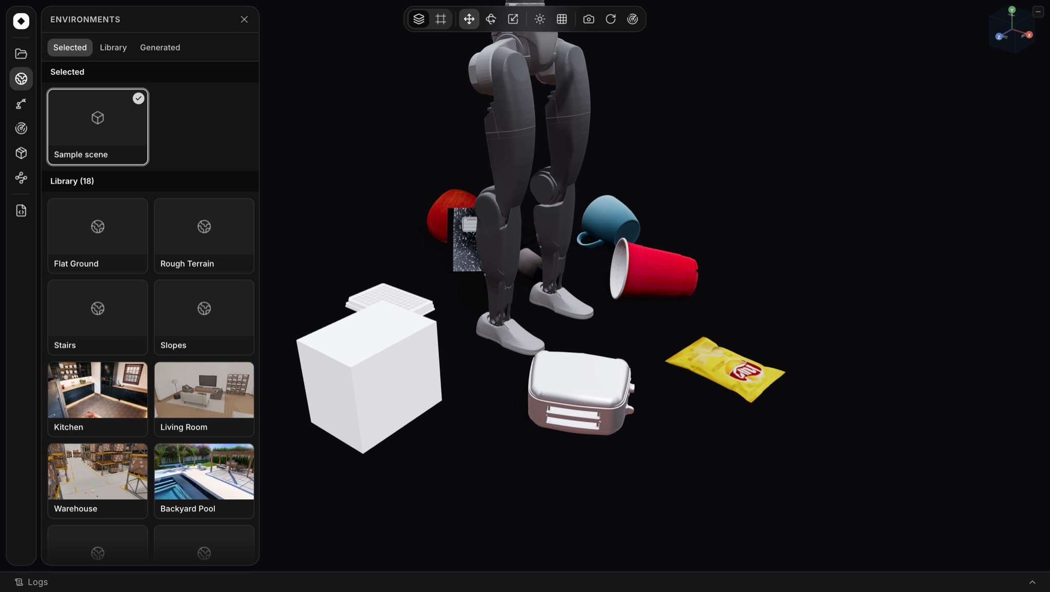 Kite simulation workspace
