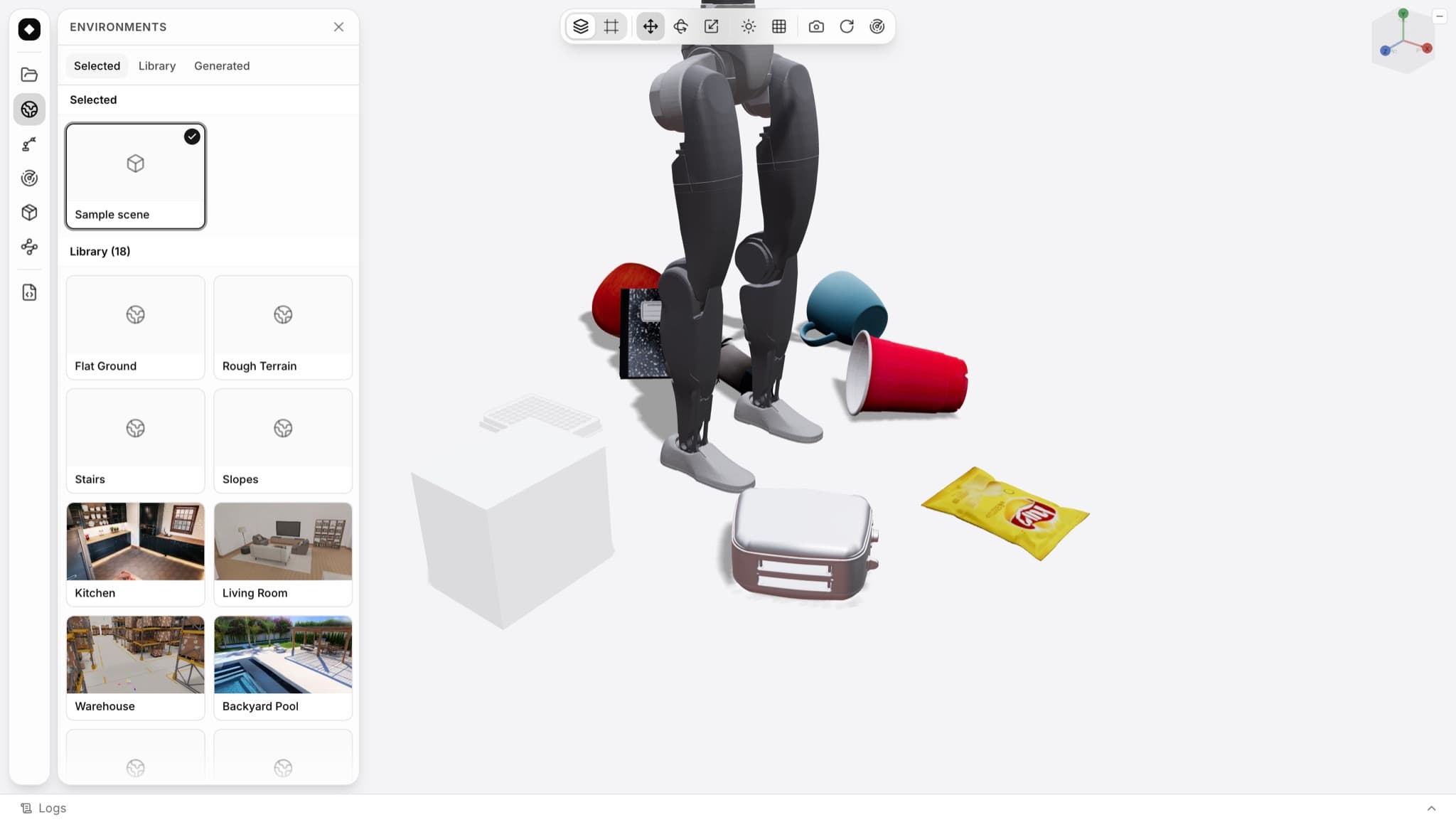 Kite simulation workspace